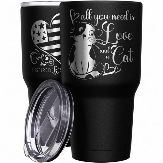 All You Need Is Love and a Cat Tumbler