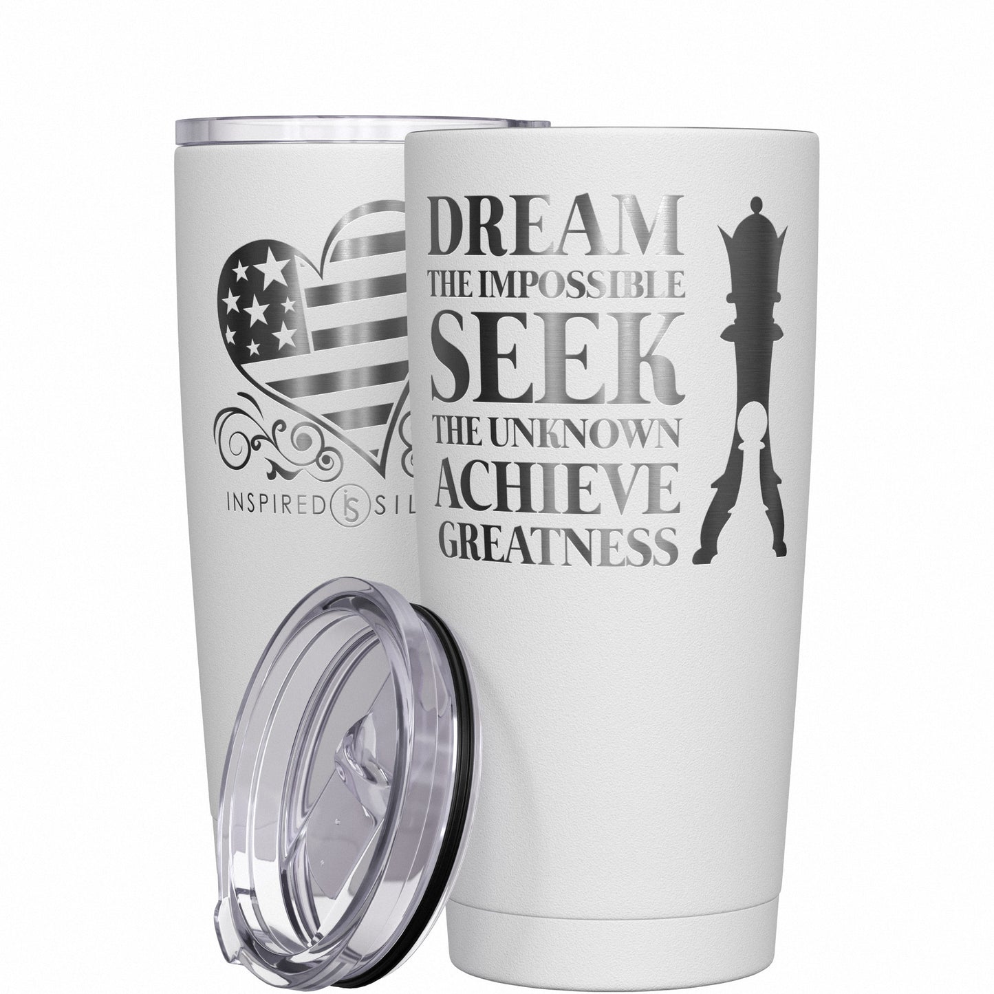 Dream the Impossible - Seek the Unknown - Achieve Greatness Tumbler