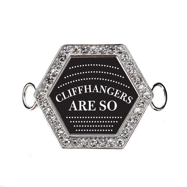 Silver Cliff Hangers Are So Hexagon Charm Bangle Bracelet