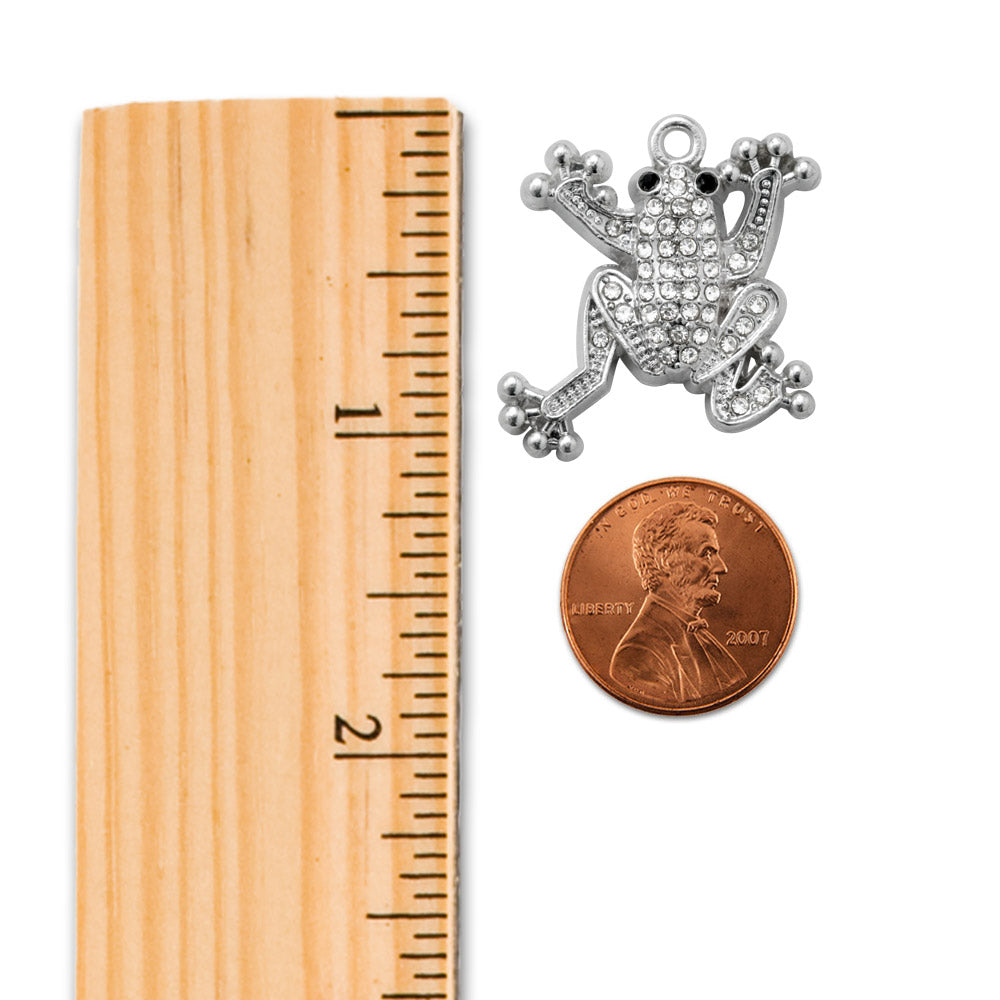 Silver Frog Charm Toggle Bracelet