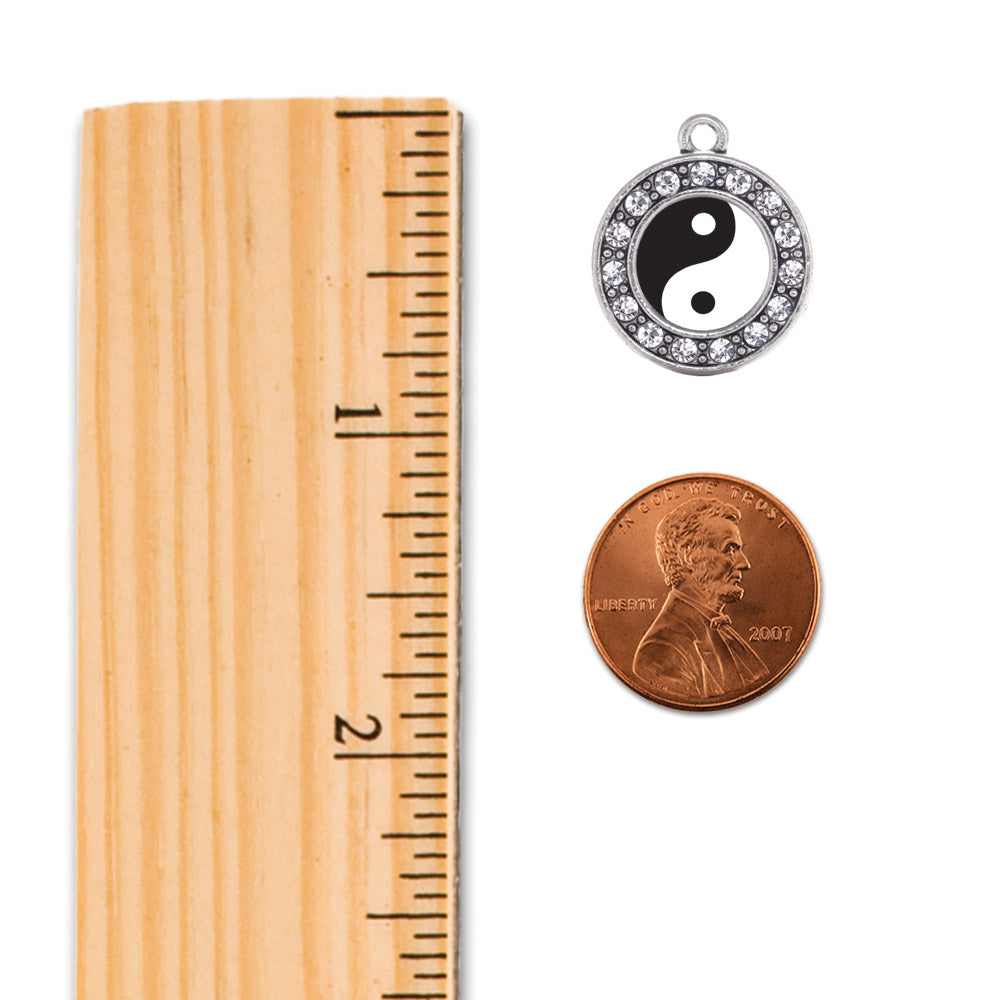 Silver Yin- Yang Circle Memory Charm