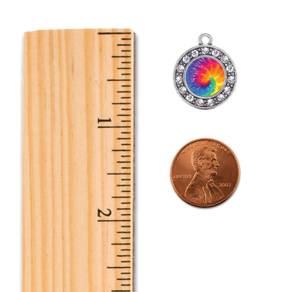 Silver Tie Dye Circle Memory Charm