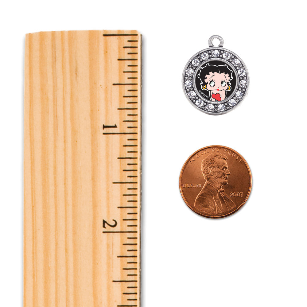 Silver Betty Boop Circle Memory Charm