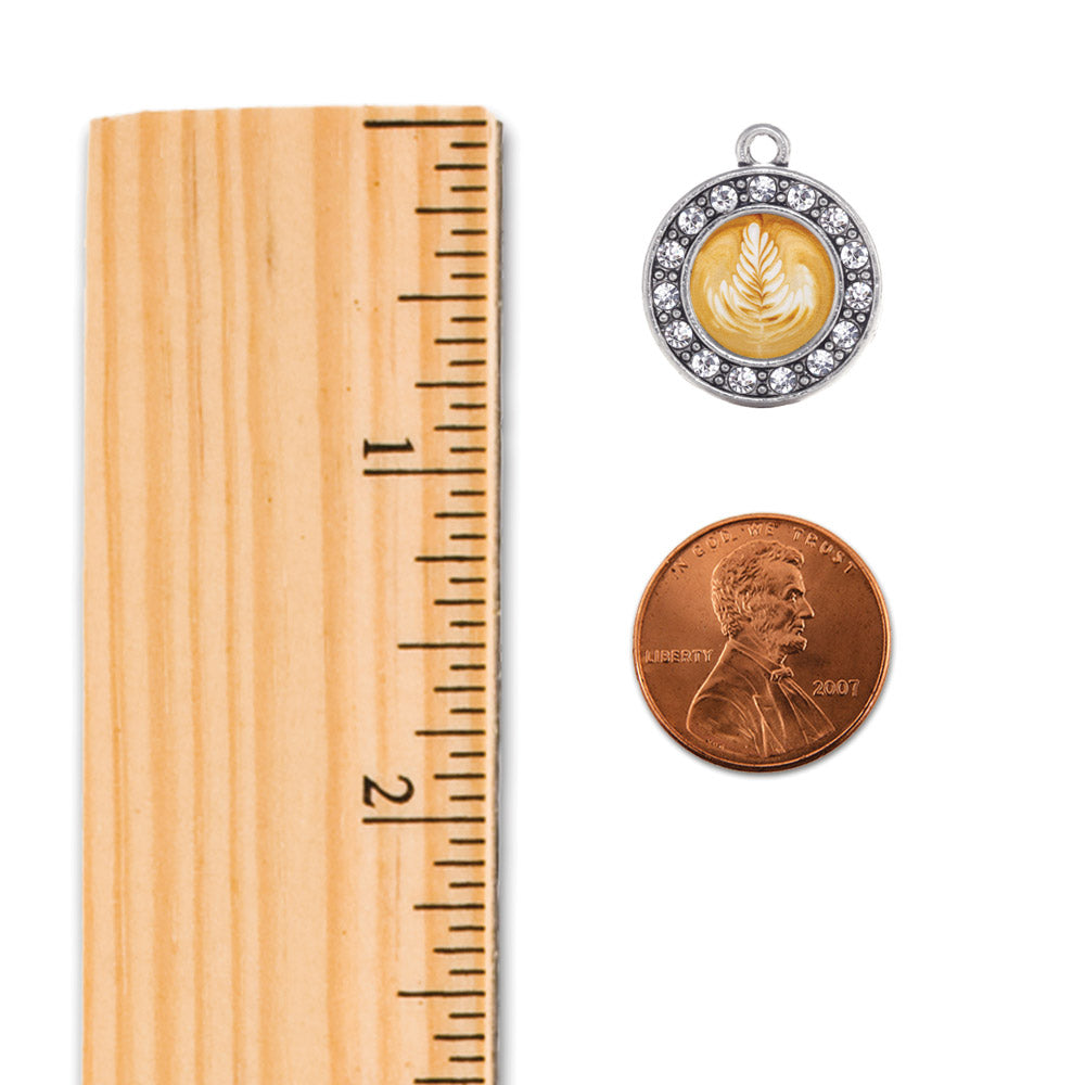 Silver Latte Circle Memory Charm