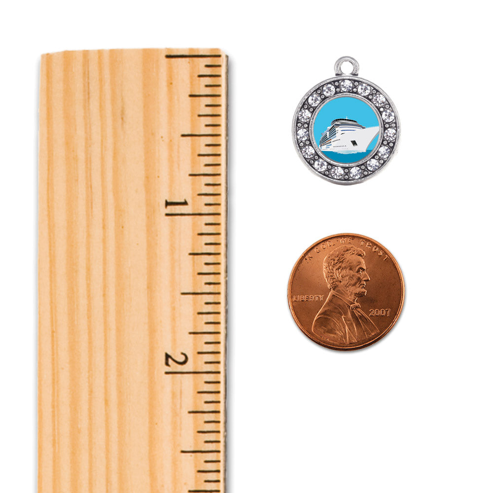 Silver Bon Voyage Cruise Circle Memory Charm