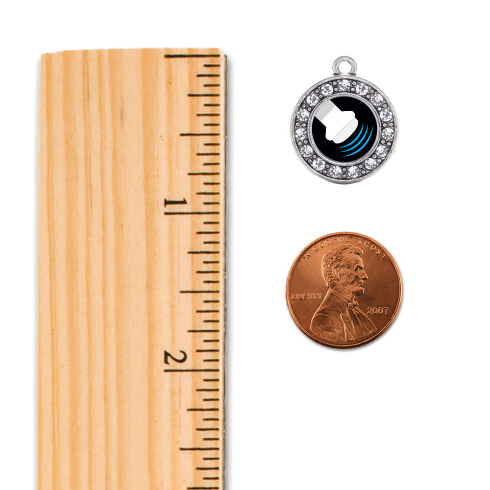 Silver Sonographer Circle Memory Charm