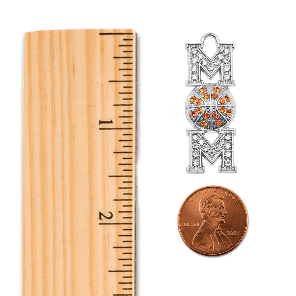 Silver Basketball Mom Memory Charm