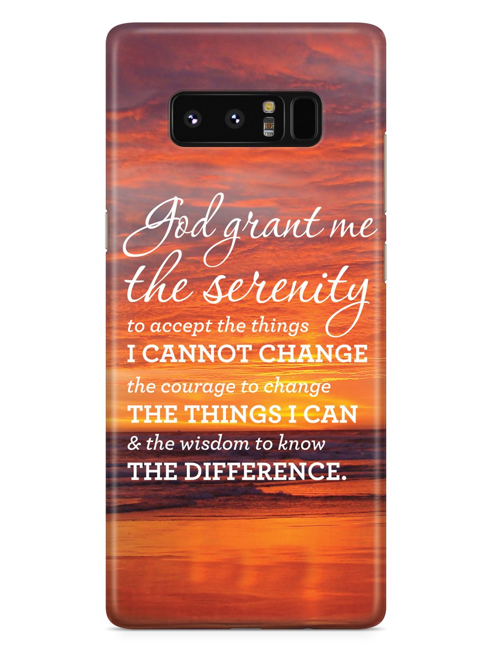 Serenity Prayer Sunset Background Inspirational Quote Case