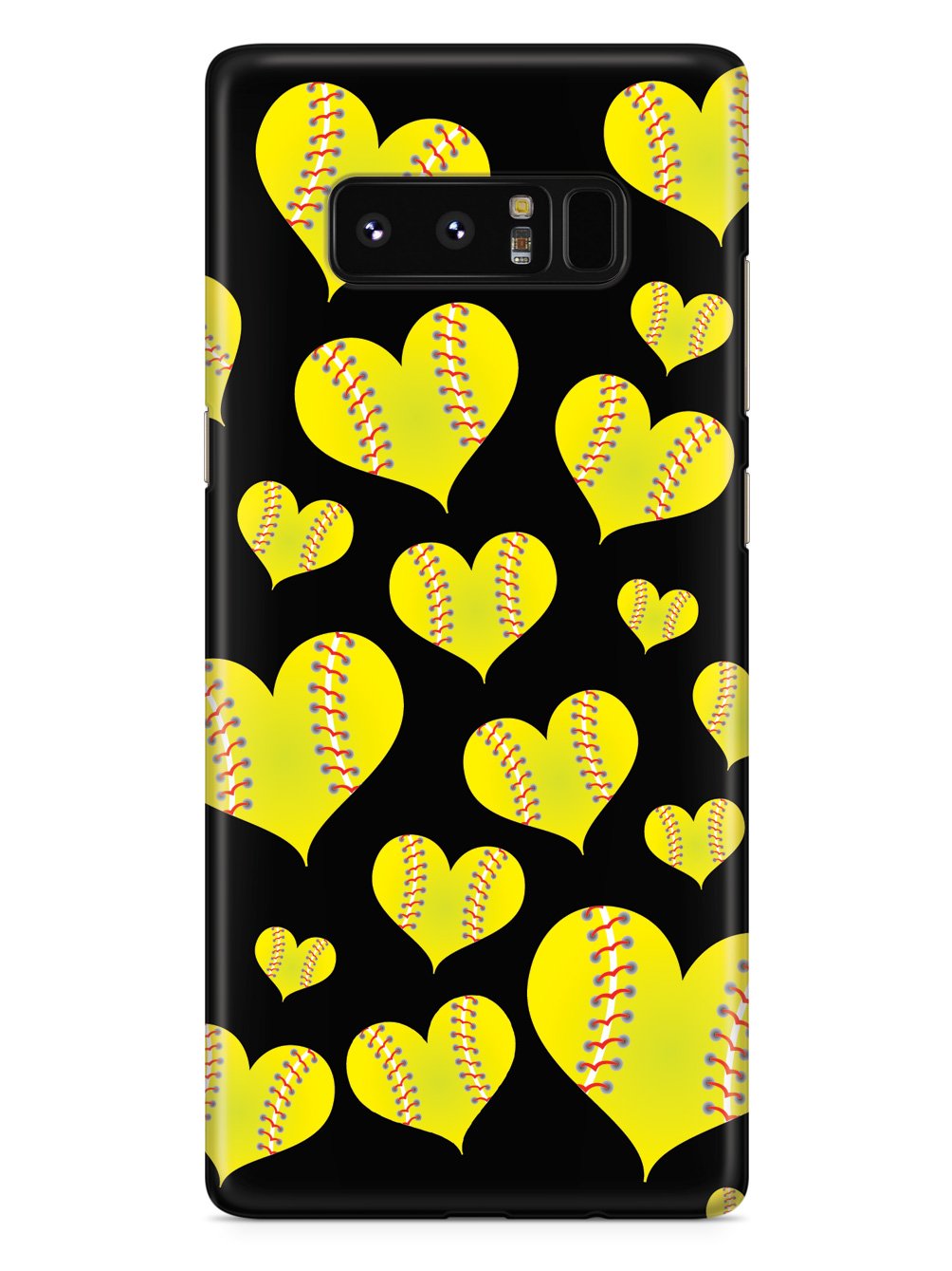 Softball Heart Pattern Case