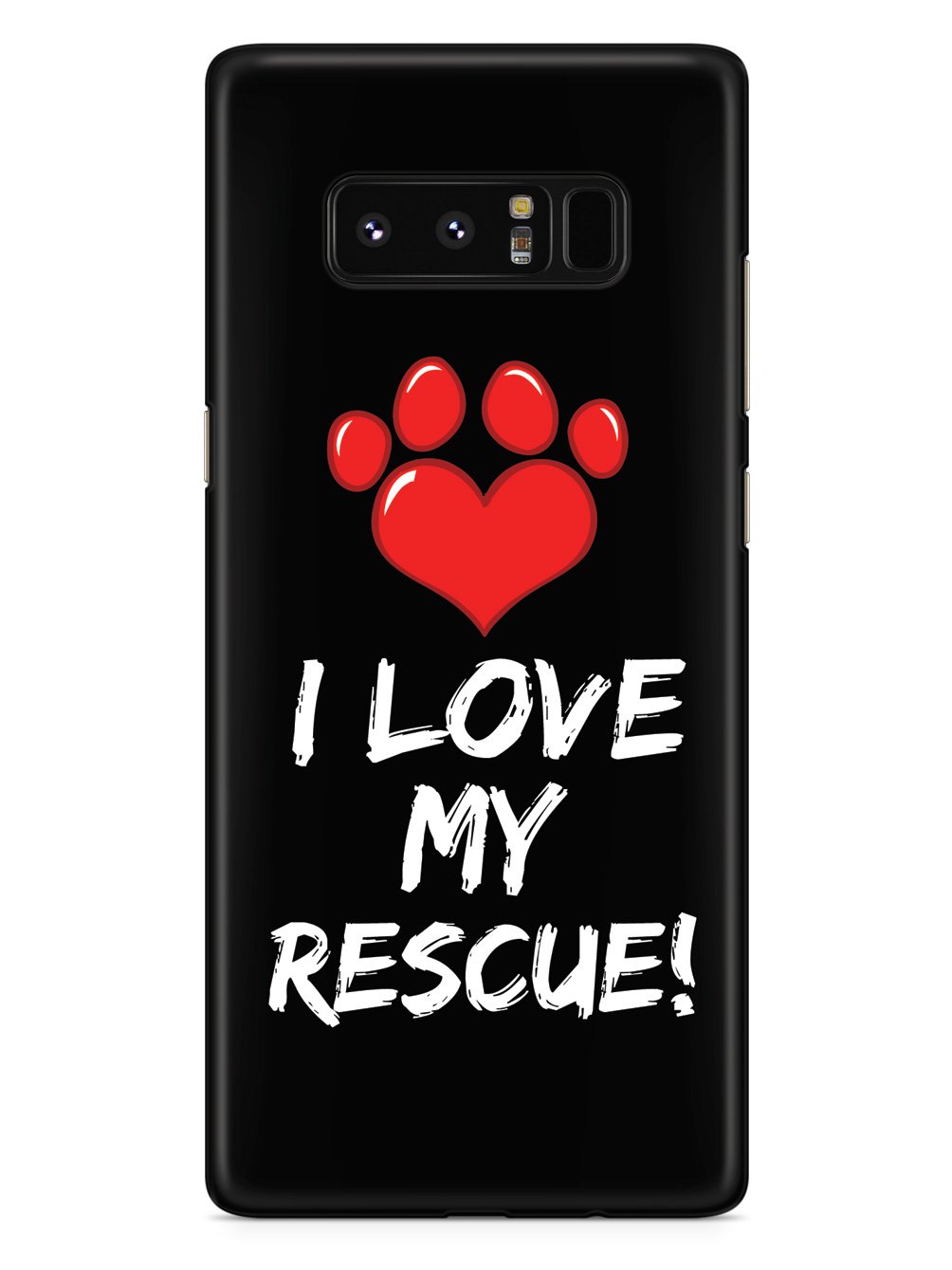 I Love My Rescue - Adopt Paw Print Case
