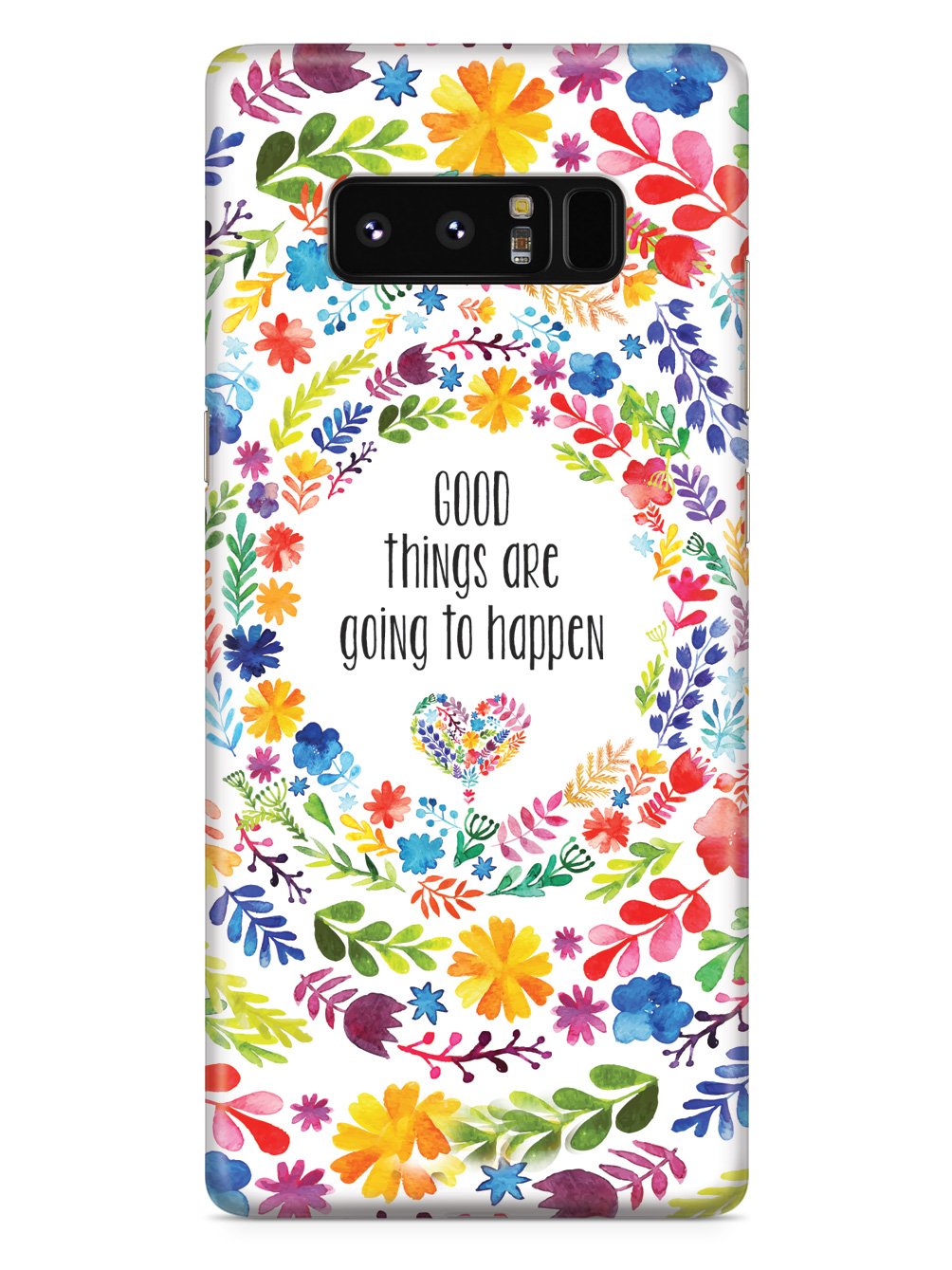 Good Things are Going to Happen Floral Pattern Case