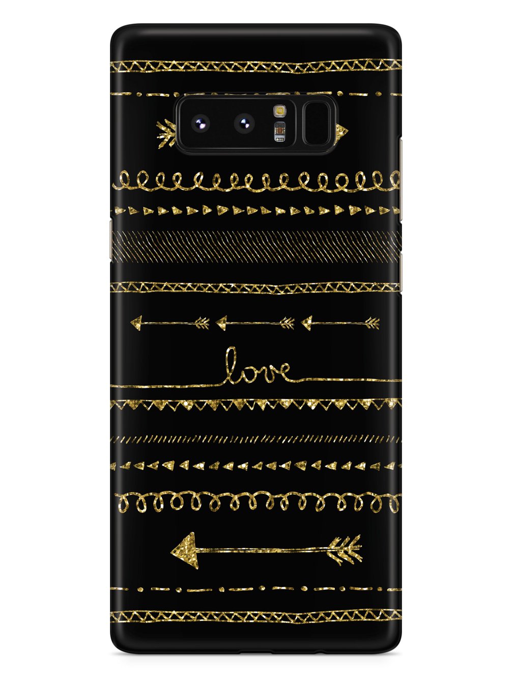 Gold Glitter Hand Drawn Doodle Arrows Case