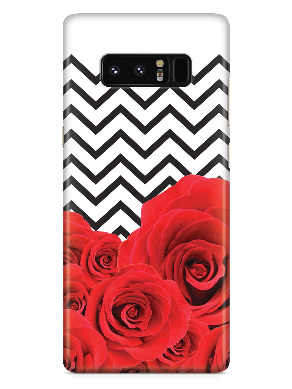 Chevron Pattern & Roses Case