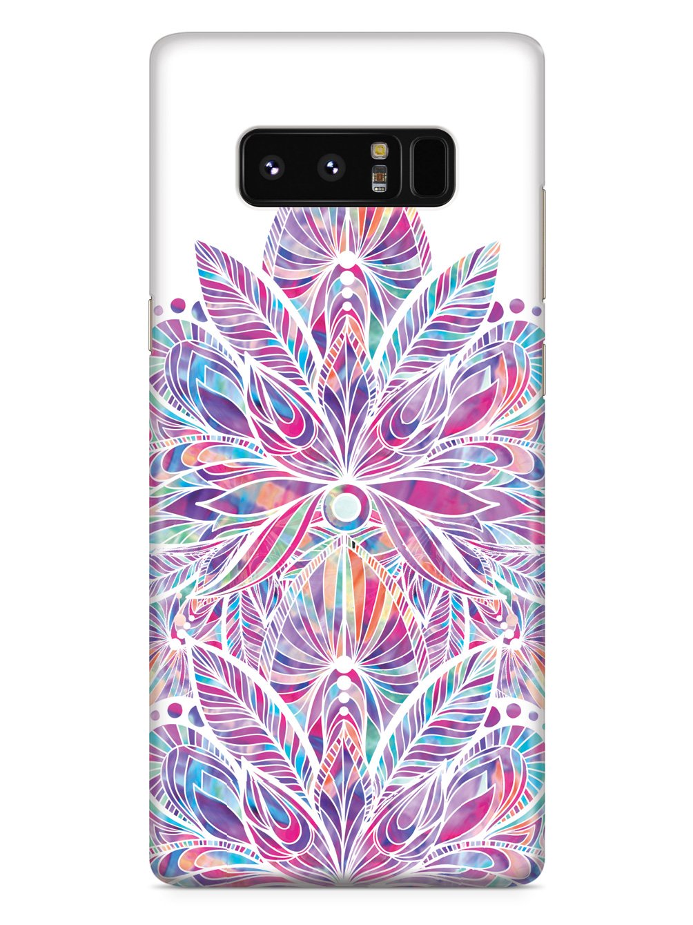 Colorful Lotus Flower Pattern - White Case