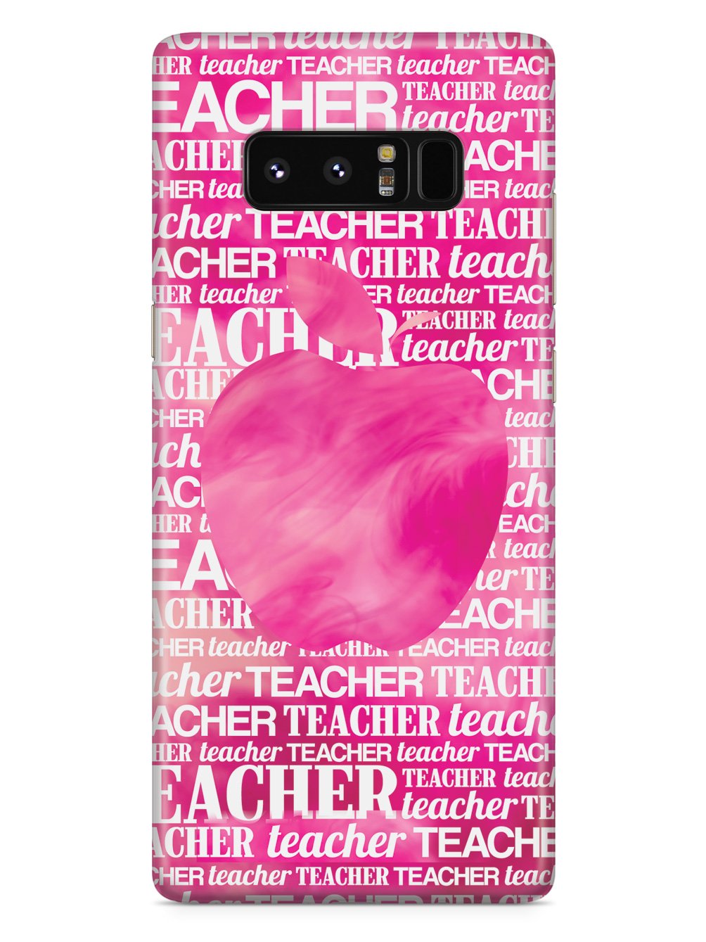 Apple Silhouette - Pink Watercolor Case