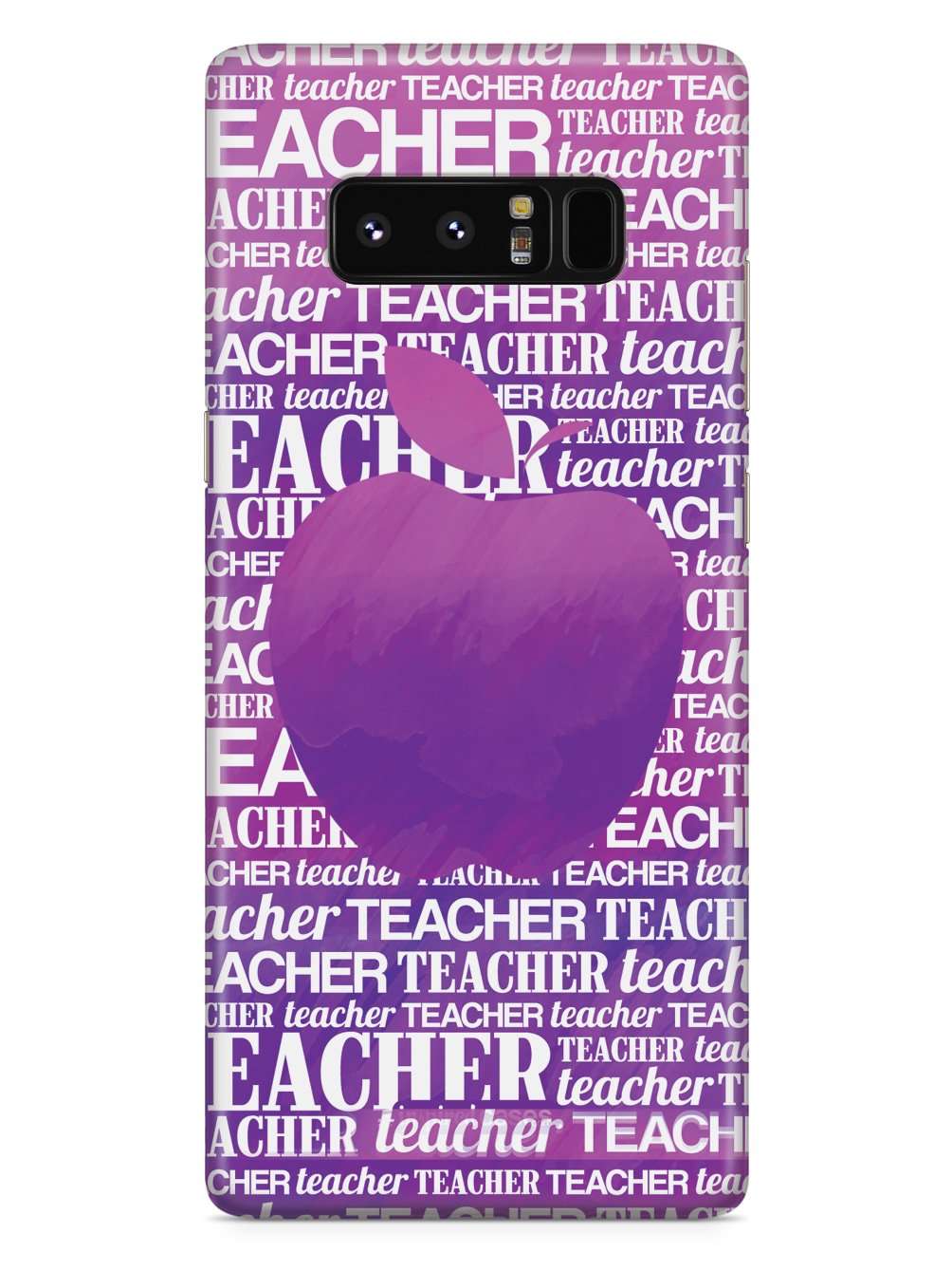 Apple Silhouette - Purple Watercolor Case