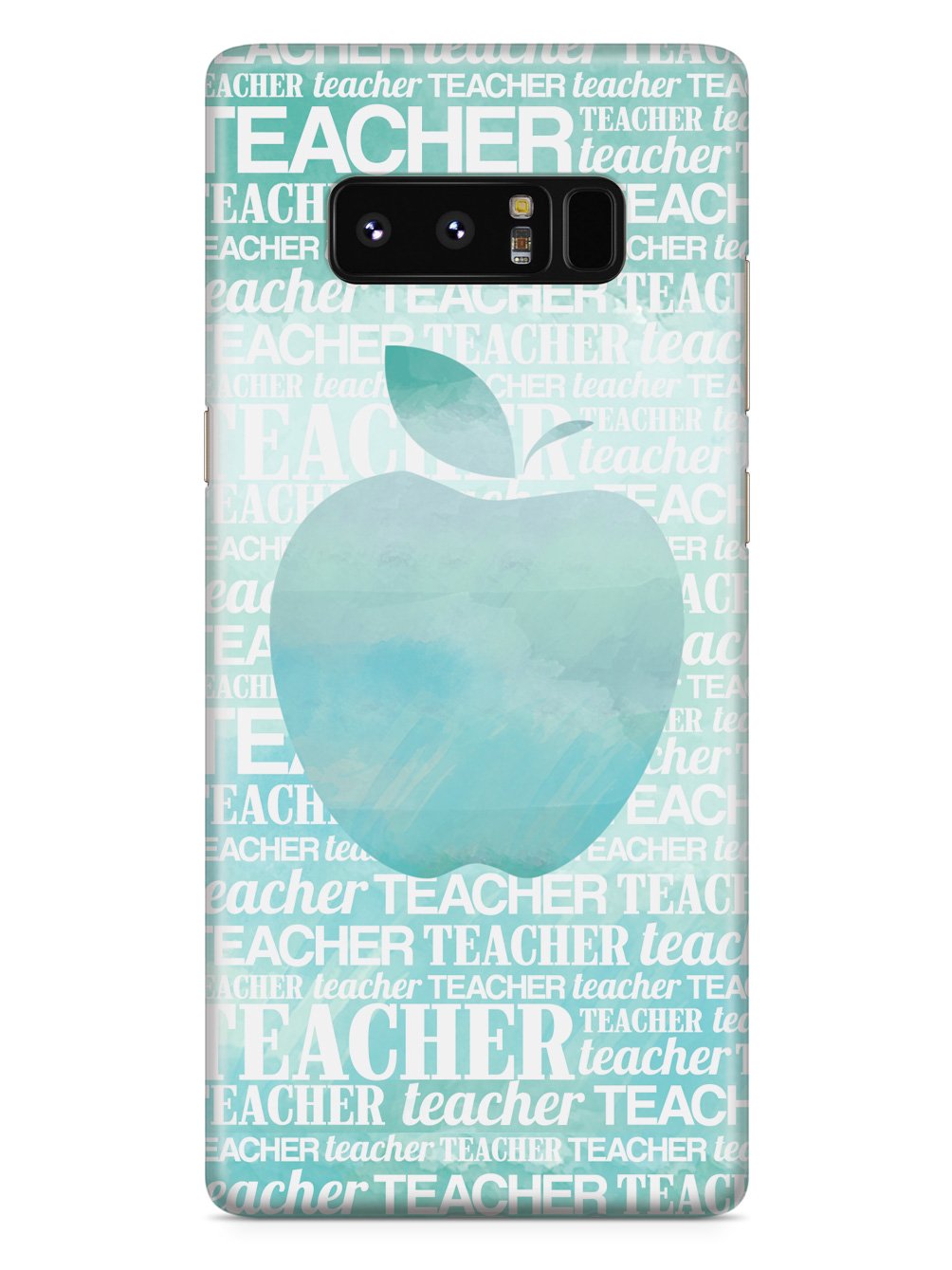 Apple Silhouette - Teal Watercolor Case