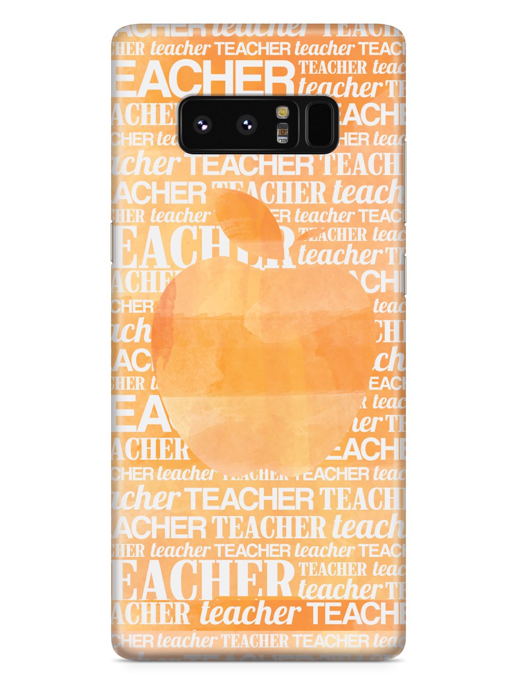 Apple Silhouette - Orange Watercolor Case