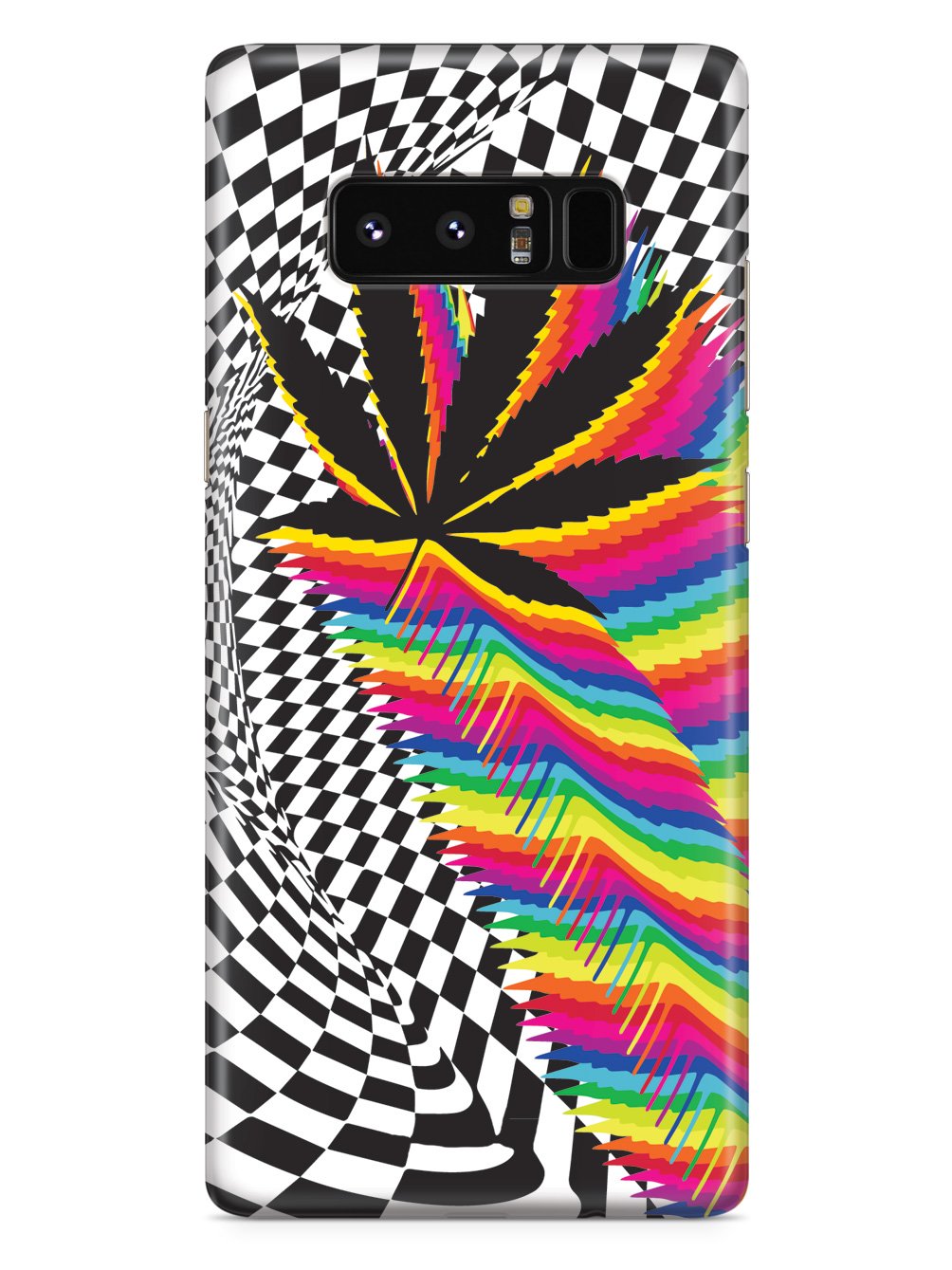 Trippy Marijuana Leaf Case