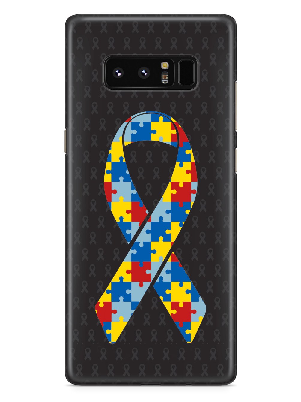 Autism Puzzle Piece Awareness Ribbon Case