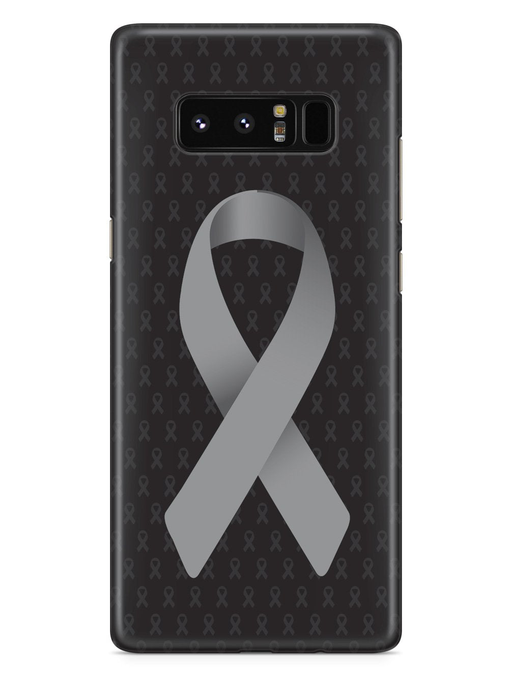 Gray Awareness Ribbon - Black Case