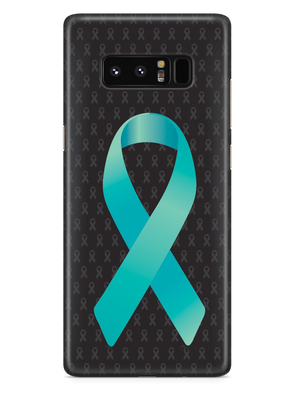 Turquoise Awareness Ribbon - Black Case