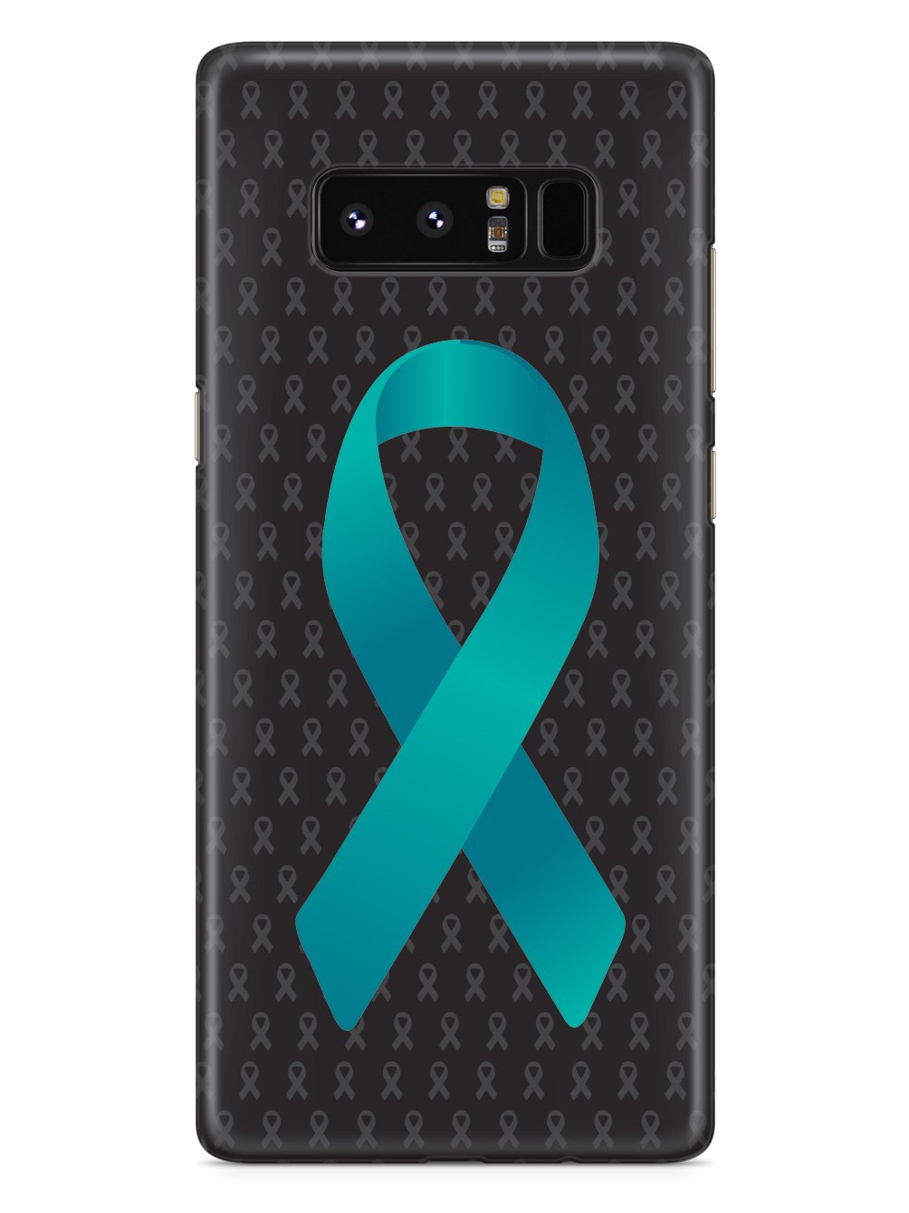 Teal Awareness Ribbon - Black Case