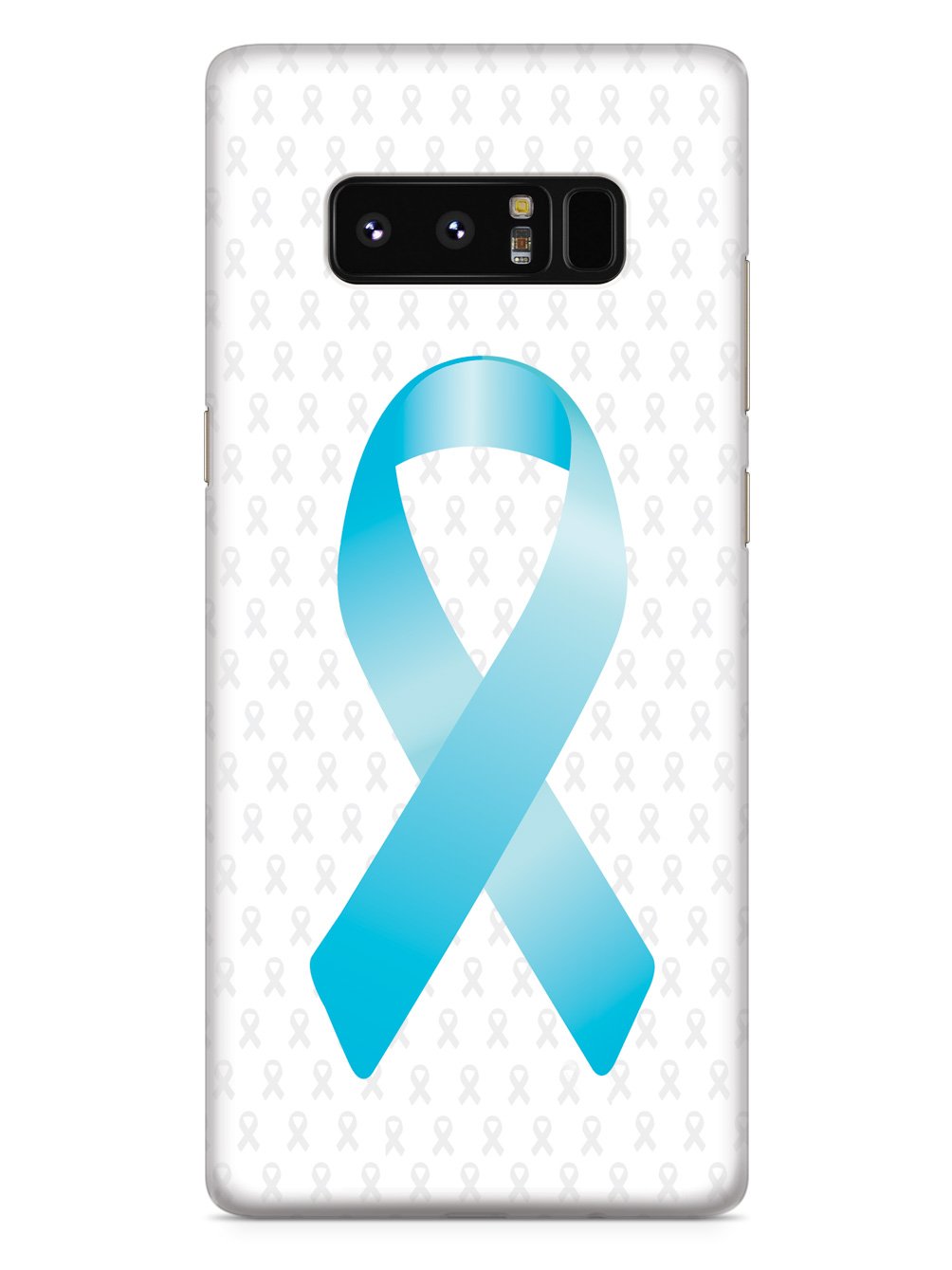 Sky Blue Awareness Ribbon - White Case