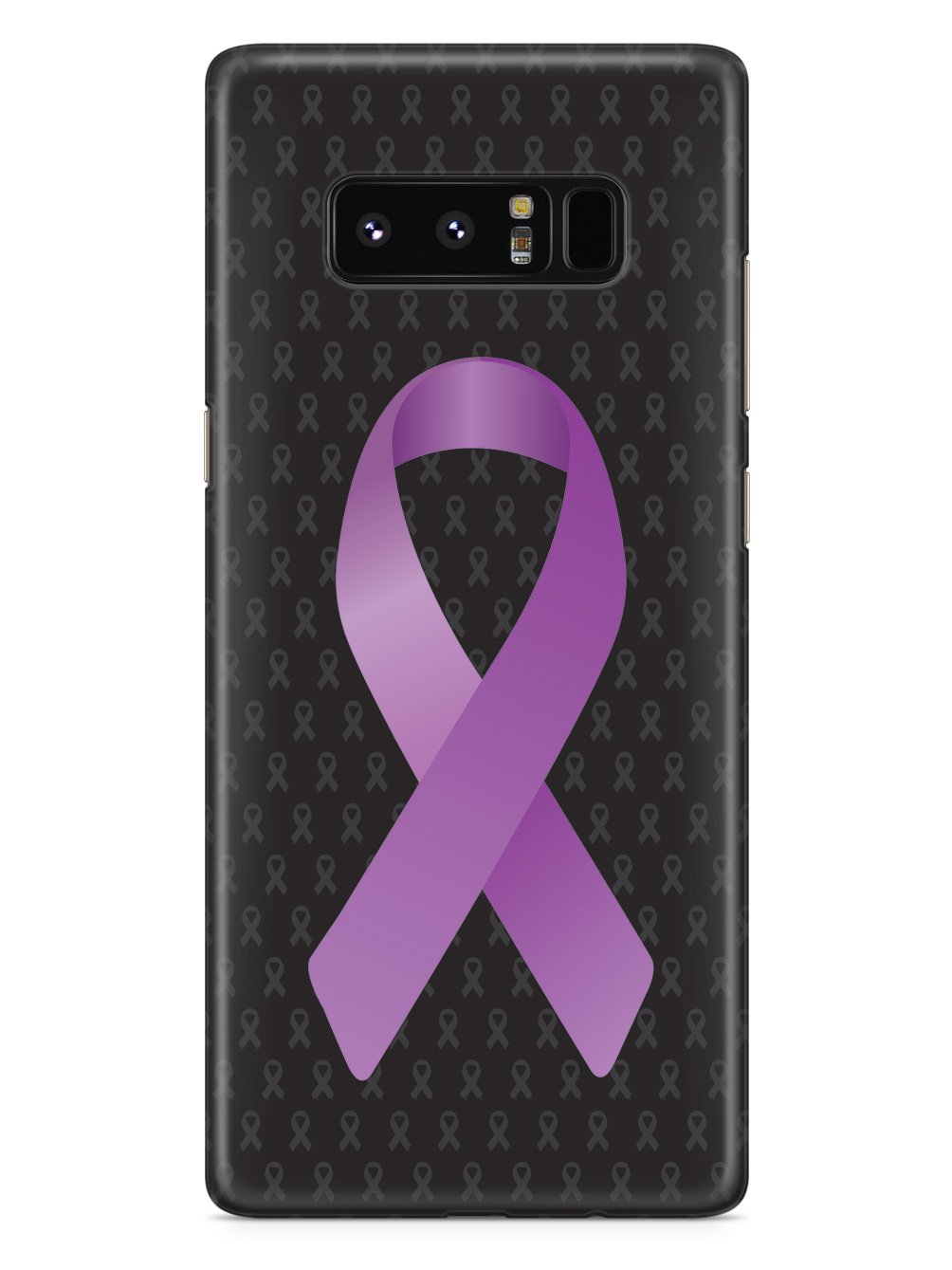 Dark Lavender Awareness Ribbon - Black Case