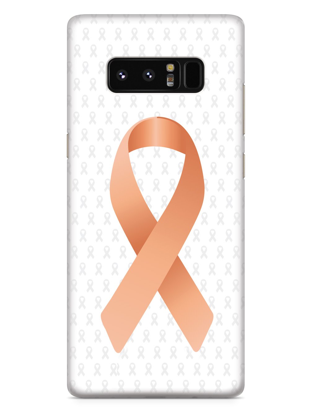 Peach Awareness Ribbon - White Case