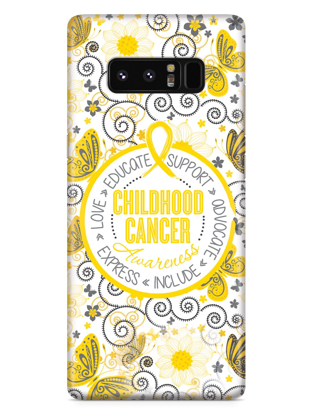 Childhood Cancer Awareness - Butterfly Pattern Case