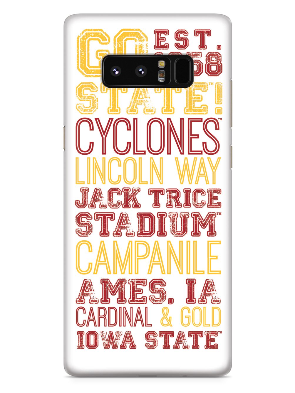 Iowa State University Subway Art - White Case