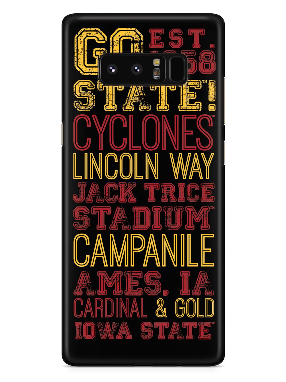 Iowa State University Subway Art - Black Case