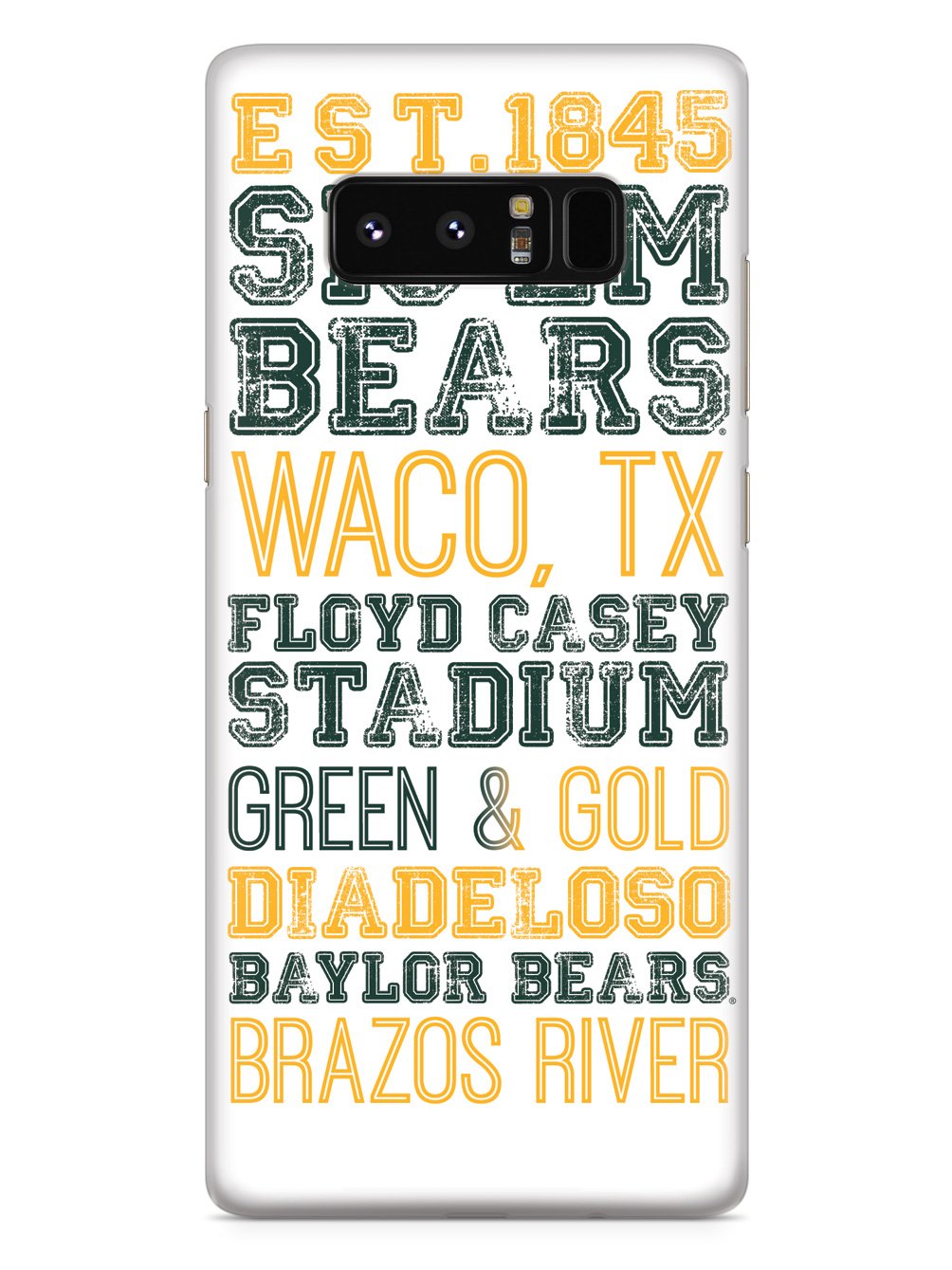 Baylor University Subway Art - White Case