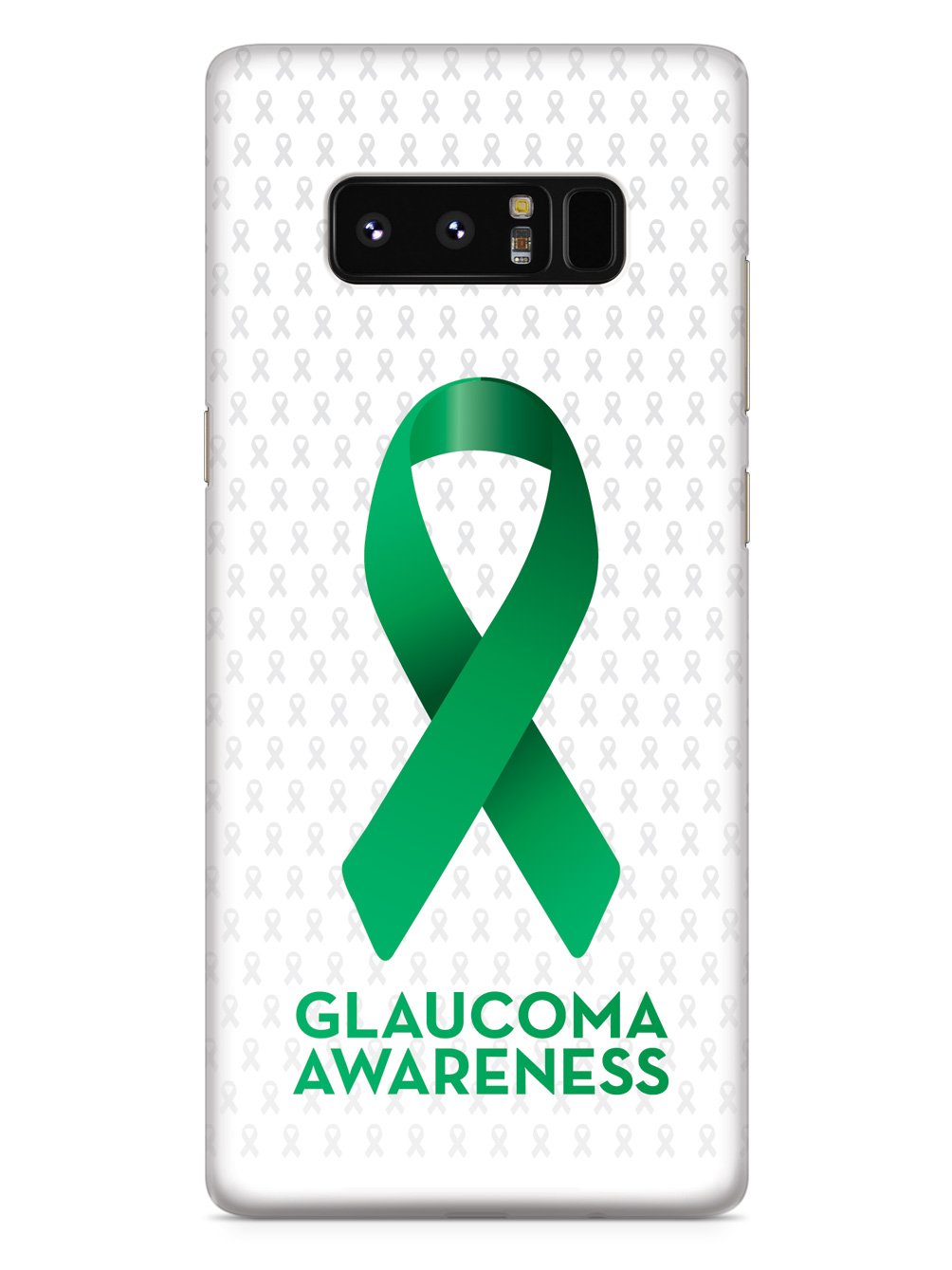 Glaucoma Awareness Green Ribbon - White Case