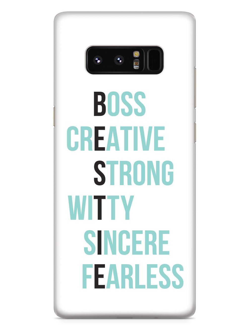 BESTIE - Teal on White Case