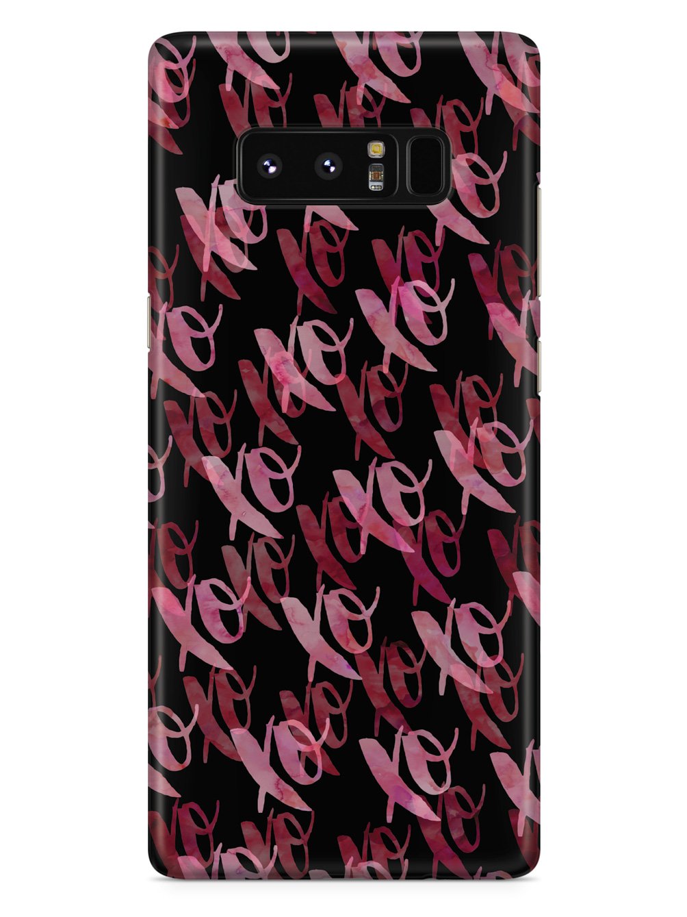 XOXO - Pink & Red Watercolor Case