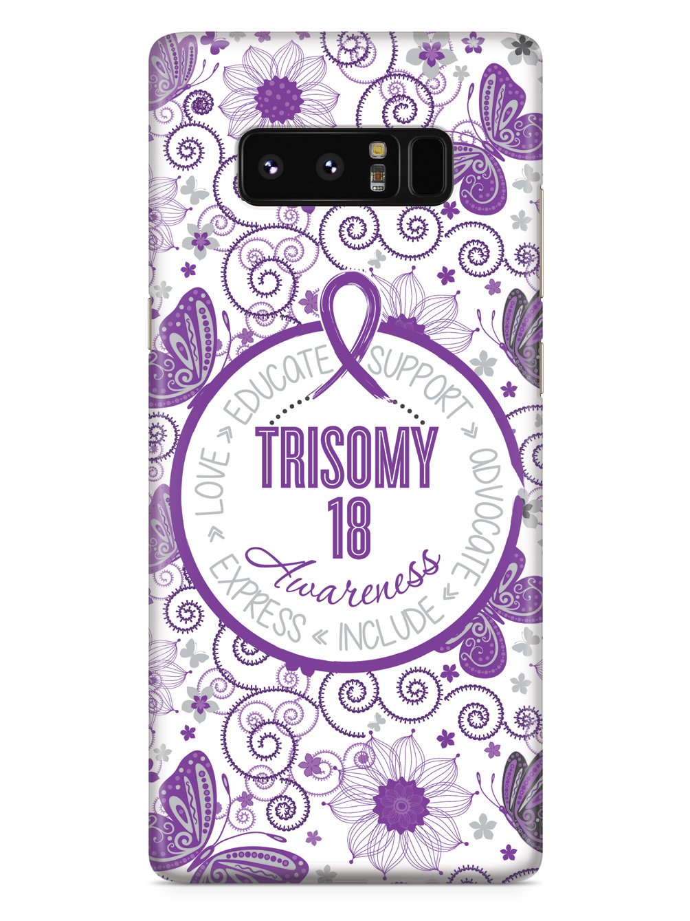 Trisomy 18 Awareness - Butterfly Pattern Case