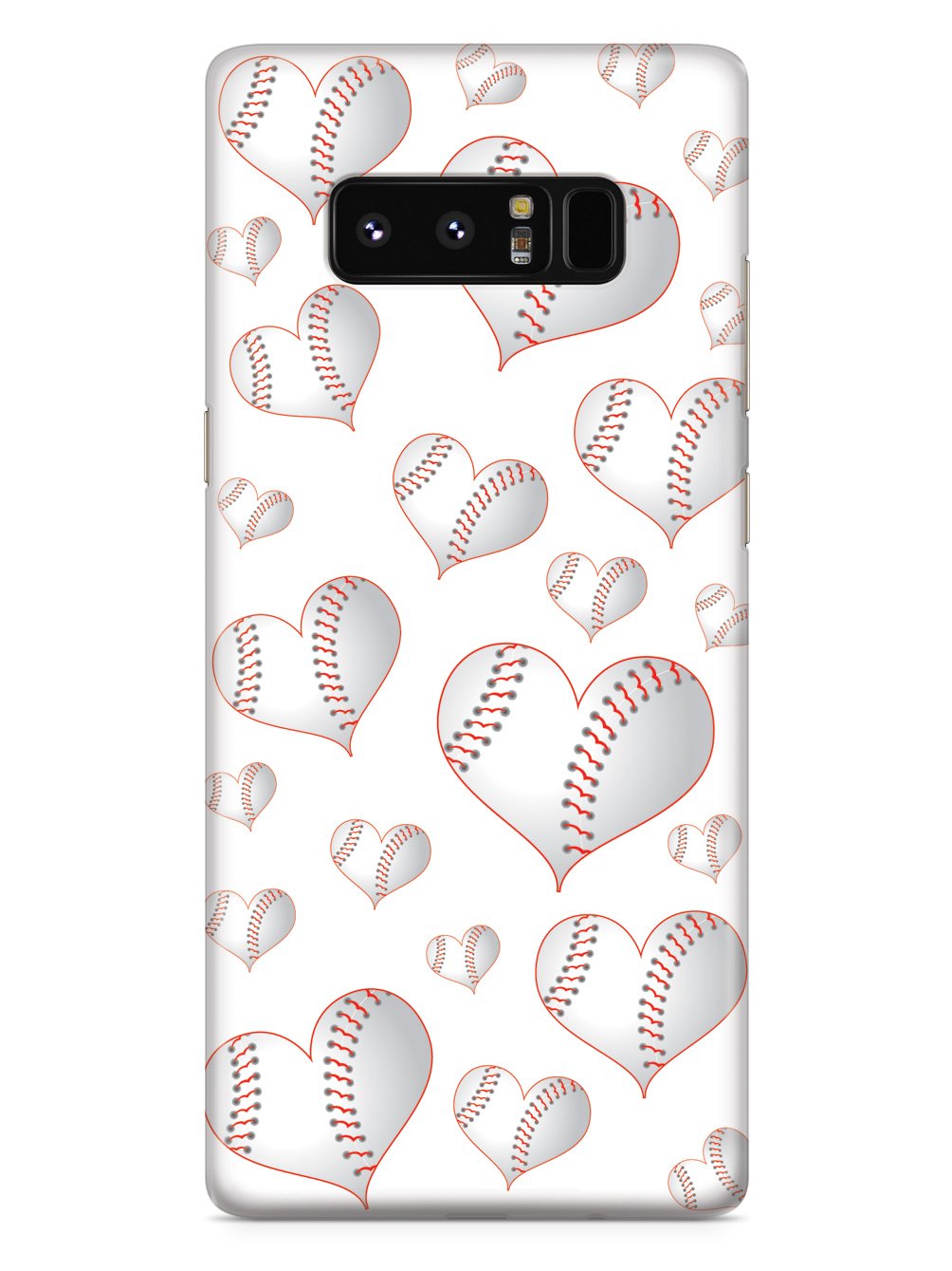 Baseball Heart Pattern - White Case