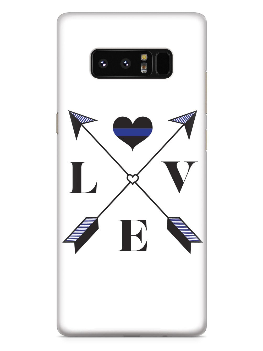 Love Arrow Cross - Thin Blue Line - Police Case