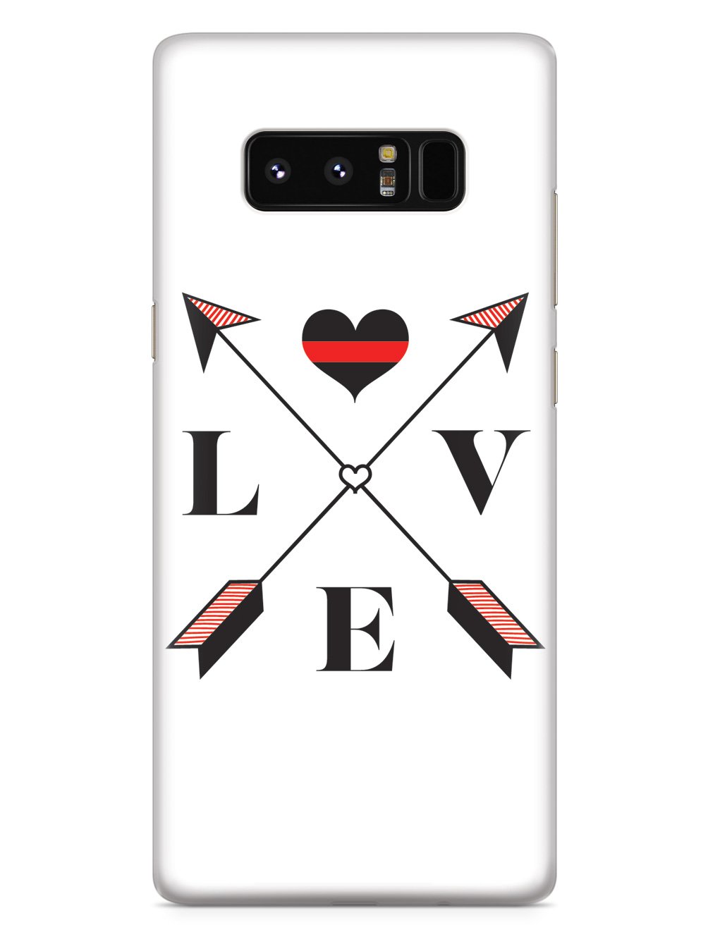 Love Arrow Cross - Thin Red Line - Firefighter Case