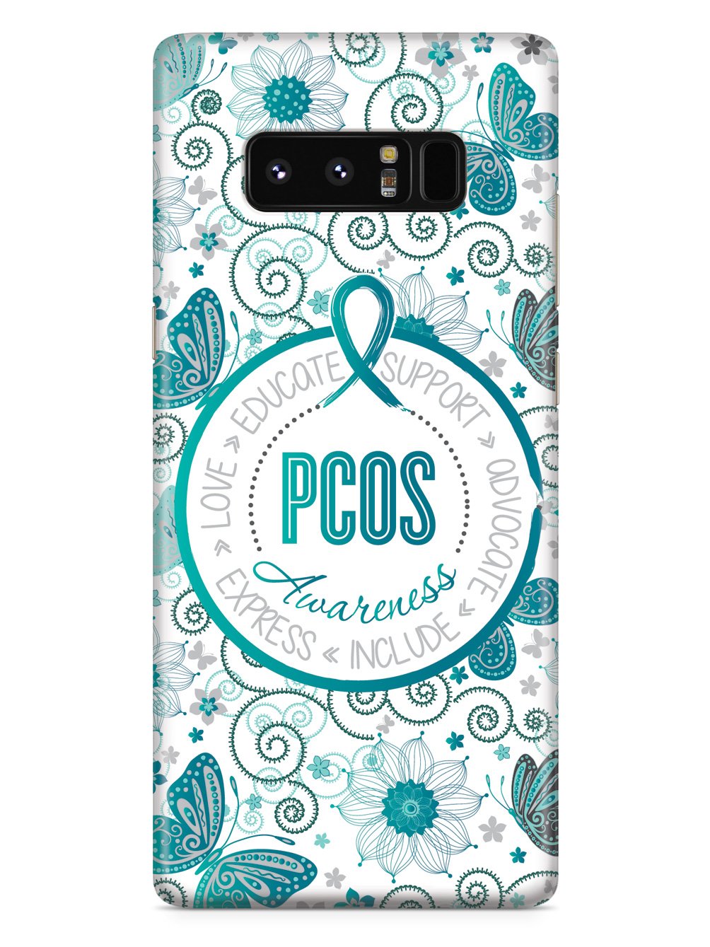 PCOS Awareness - Butterfly Pattern Case