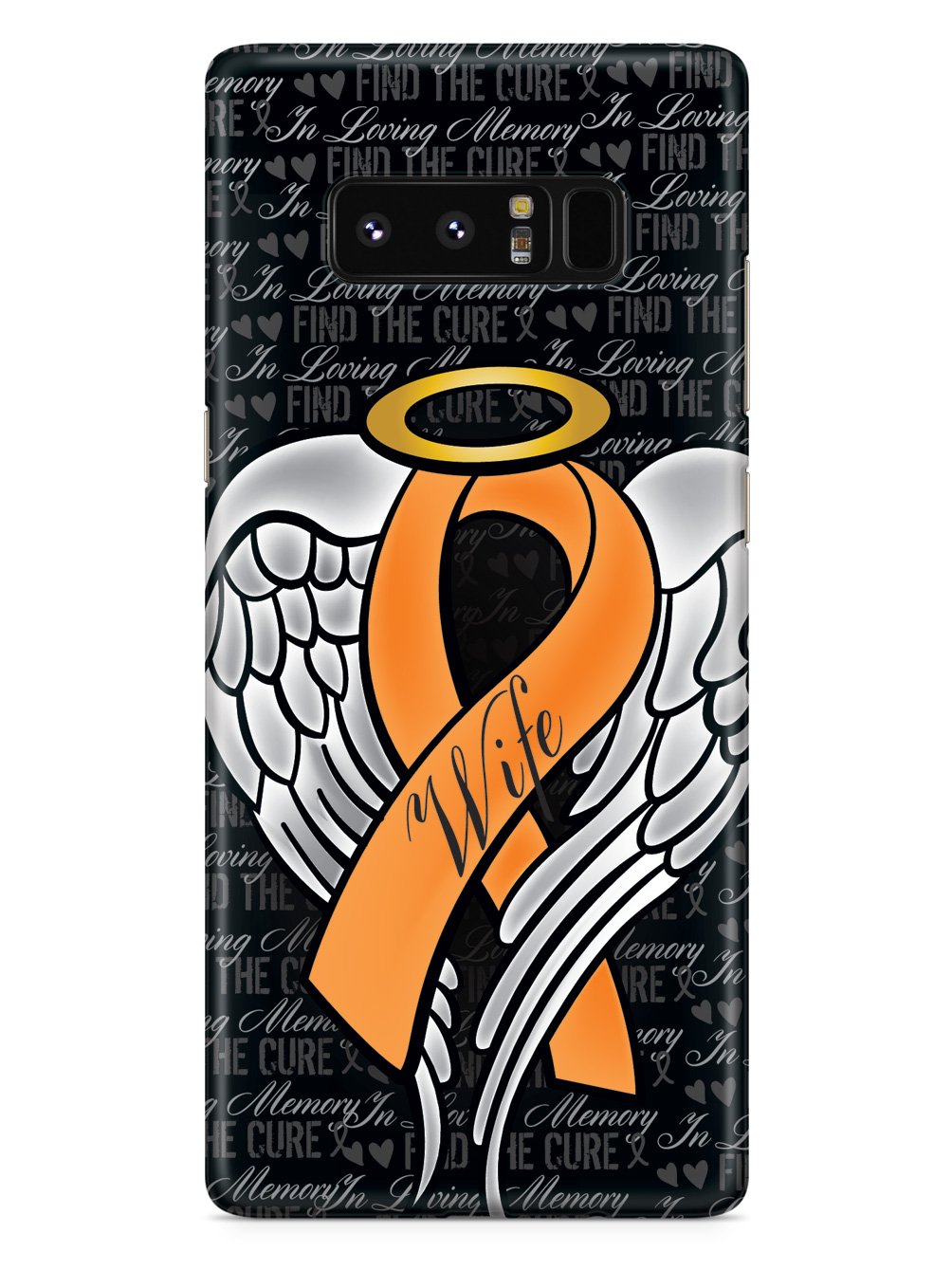 In Loving Memory of My Wife - Orange Ribbon Case