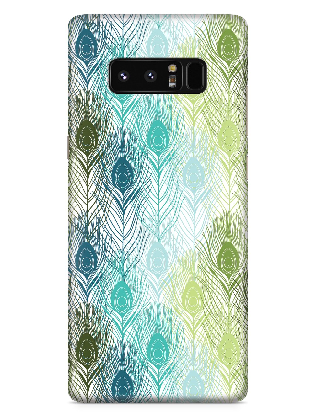 Peacock Feather Pattern - Green and Blue Case