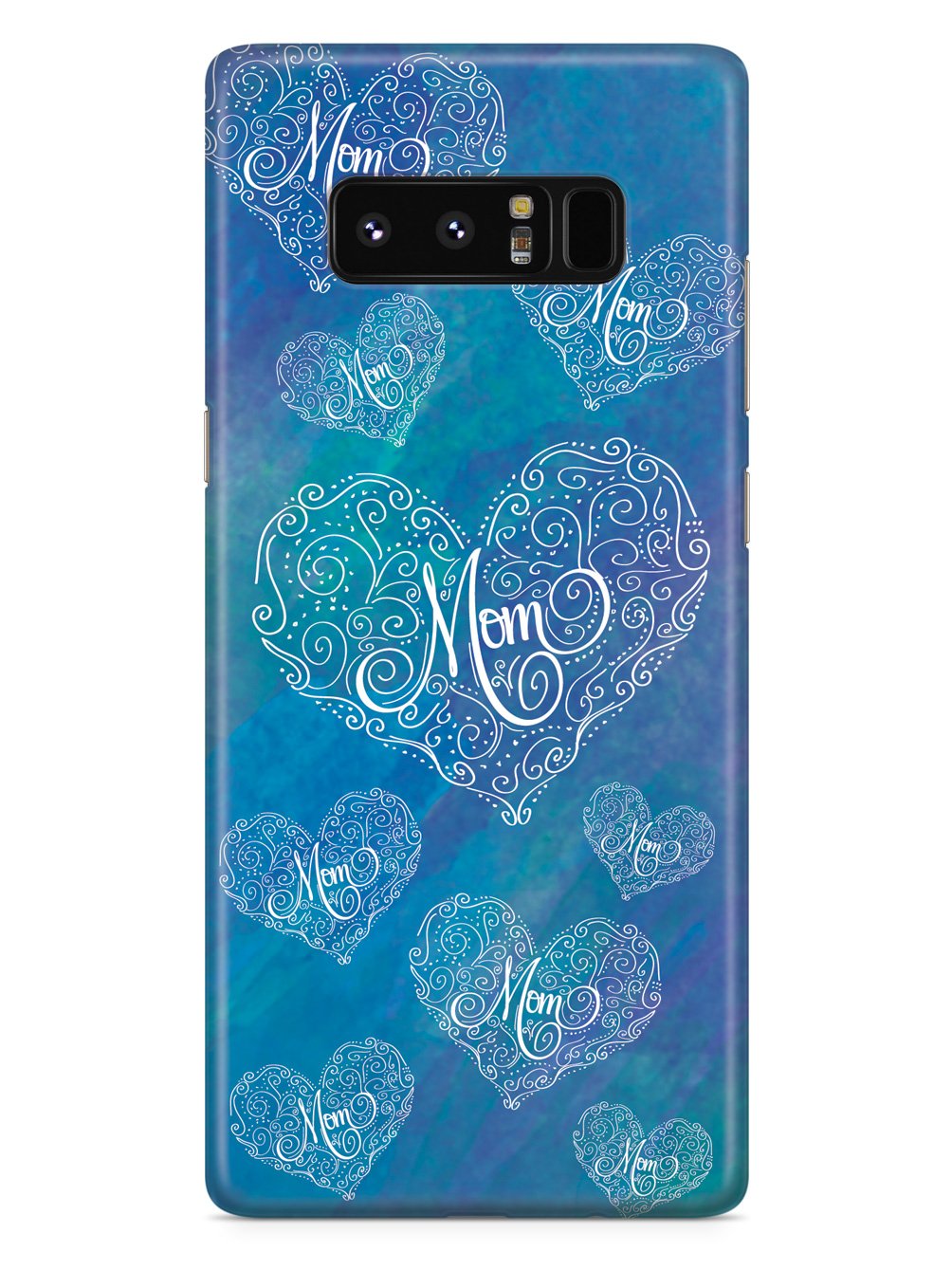 Mom Doodle Hearts - Blue Case
