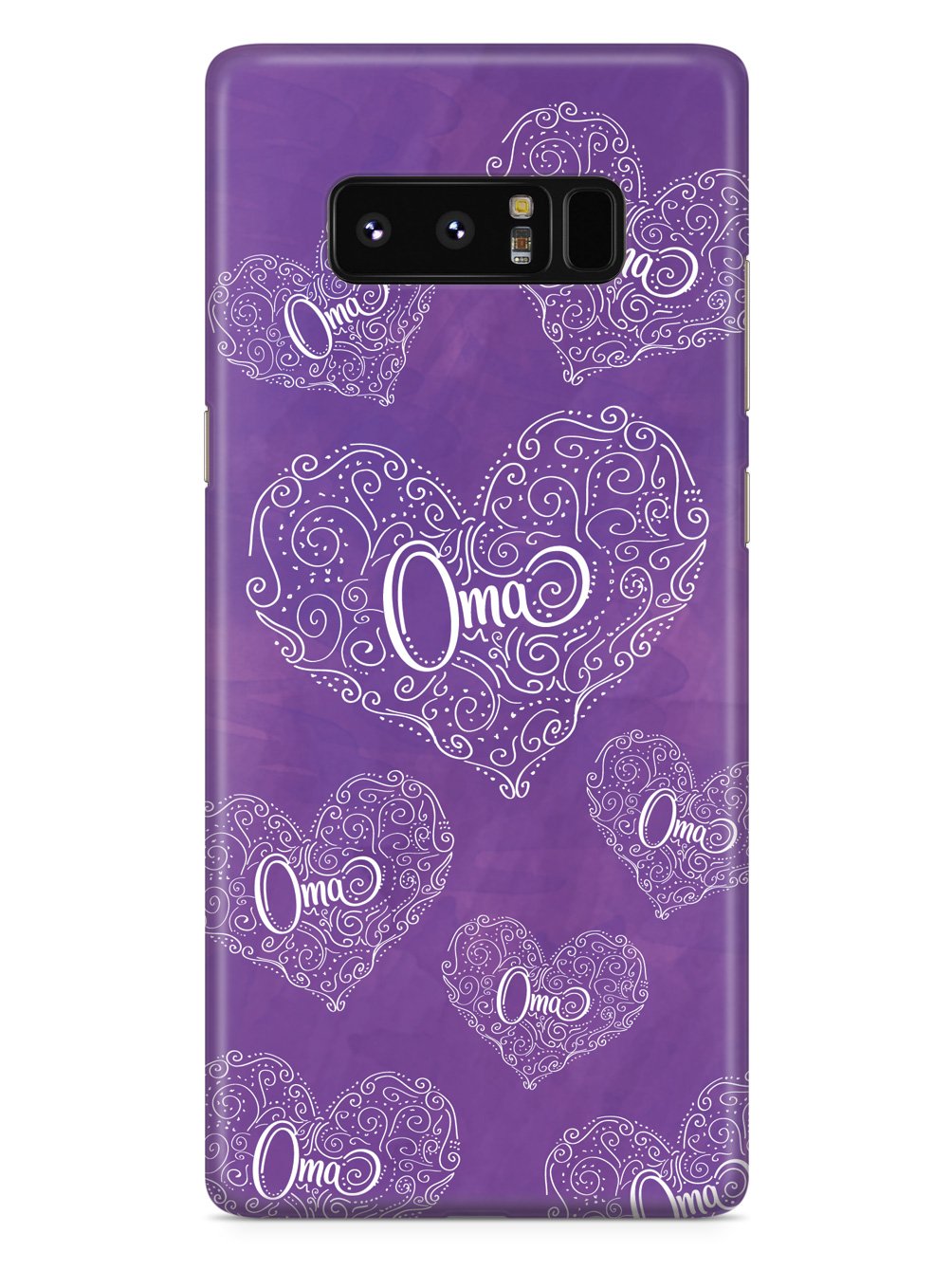 Oma Doodle Hearts - Purple Case