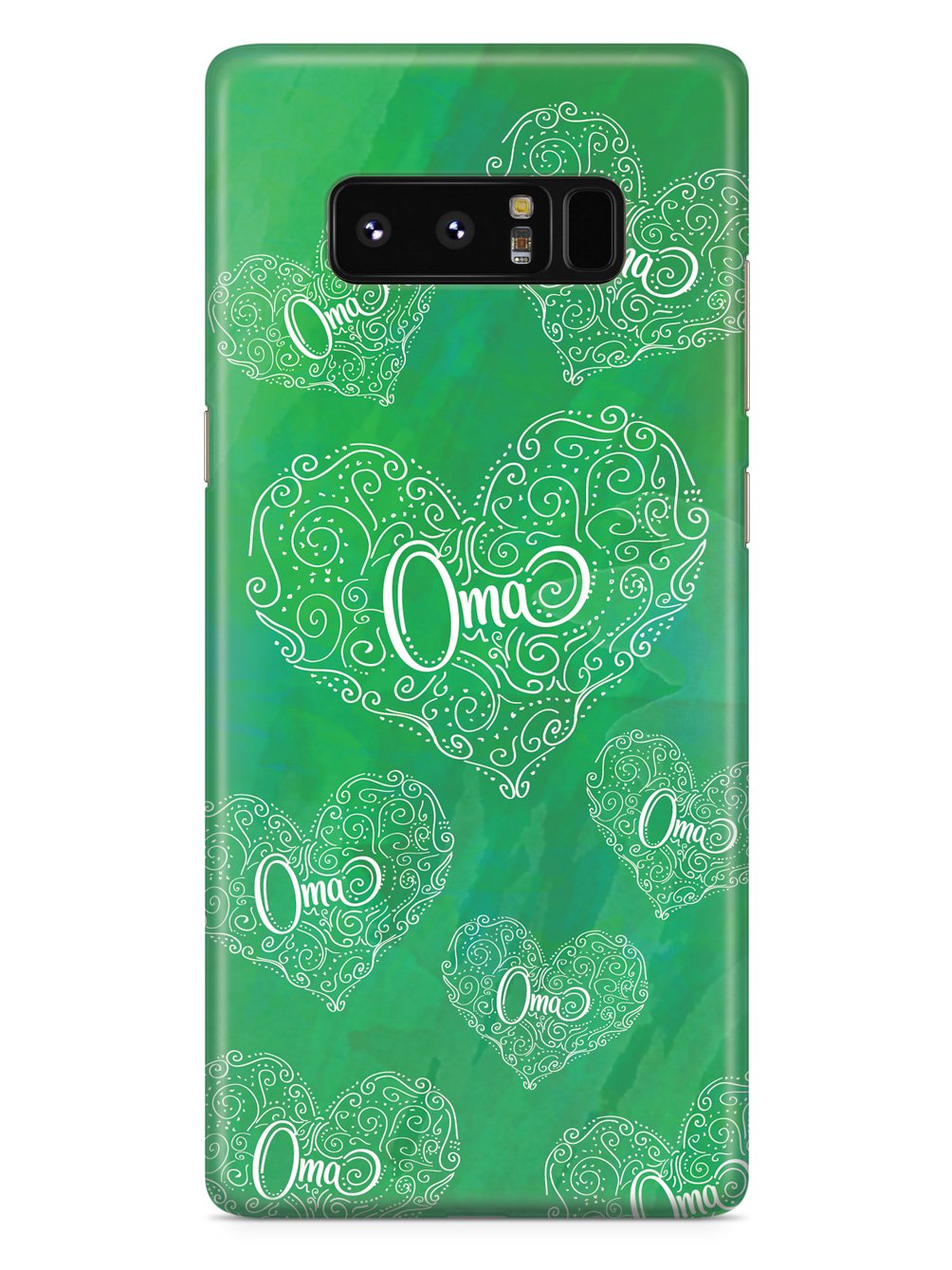 Oma Doodle Hearts - Green Case