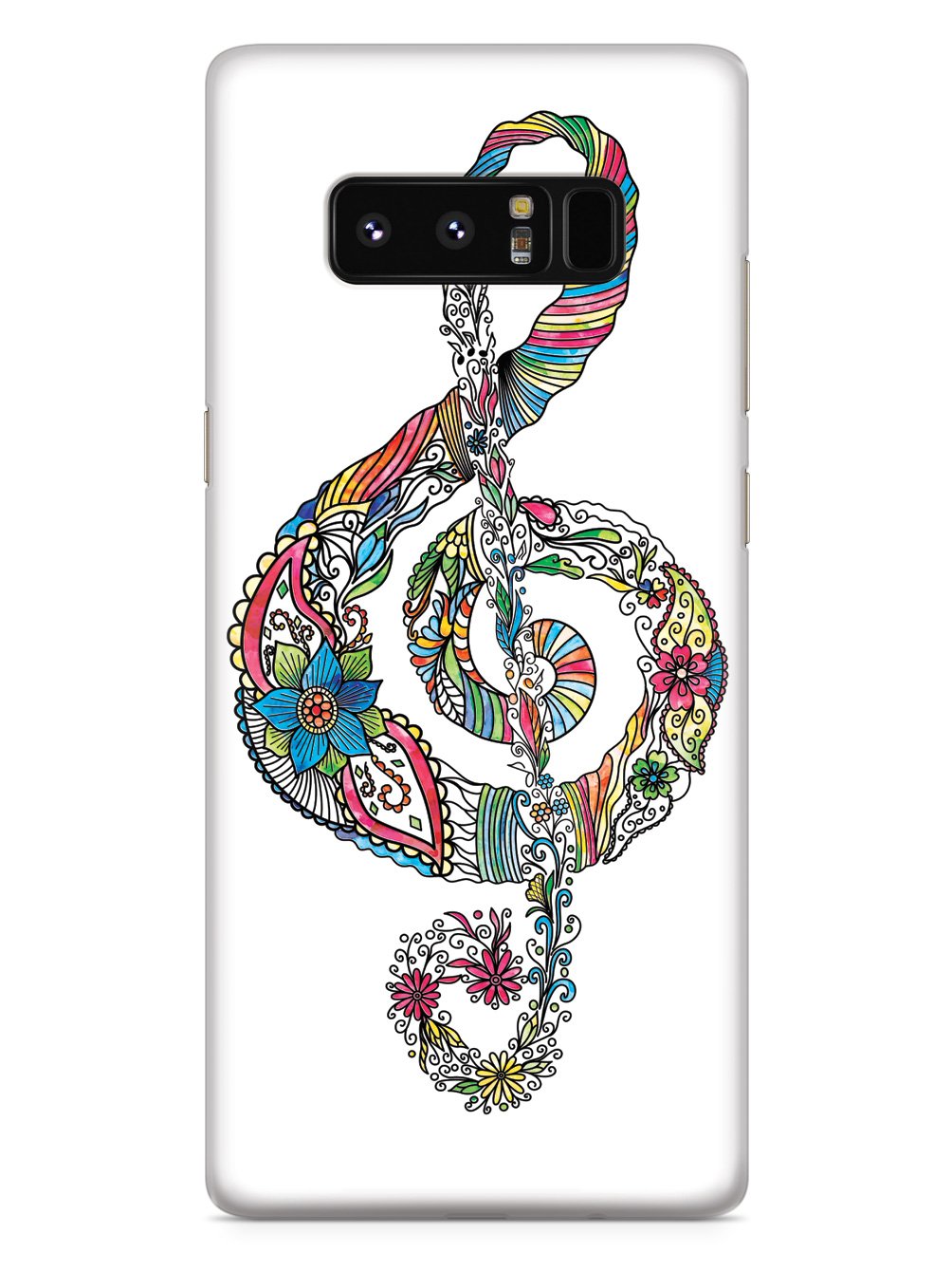 Doodle Treble Clef - White Case