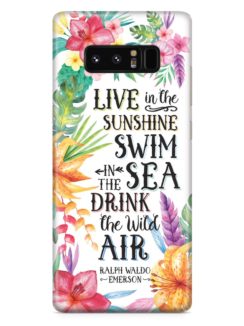 Live In The Sunshine - Ralph Waldo Emerson Quote Case