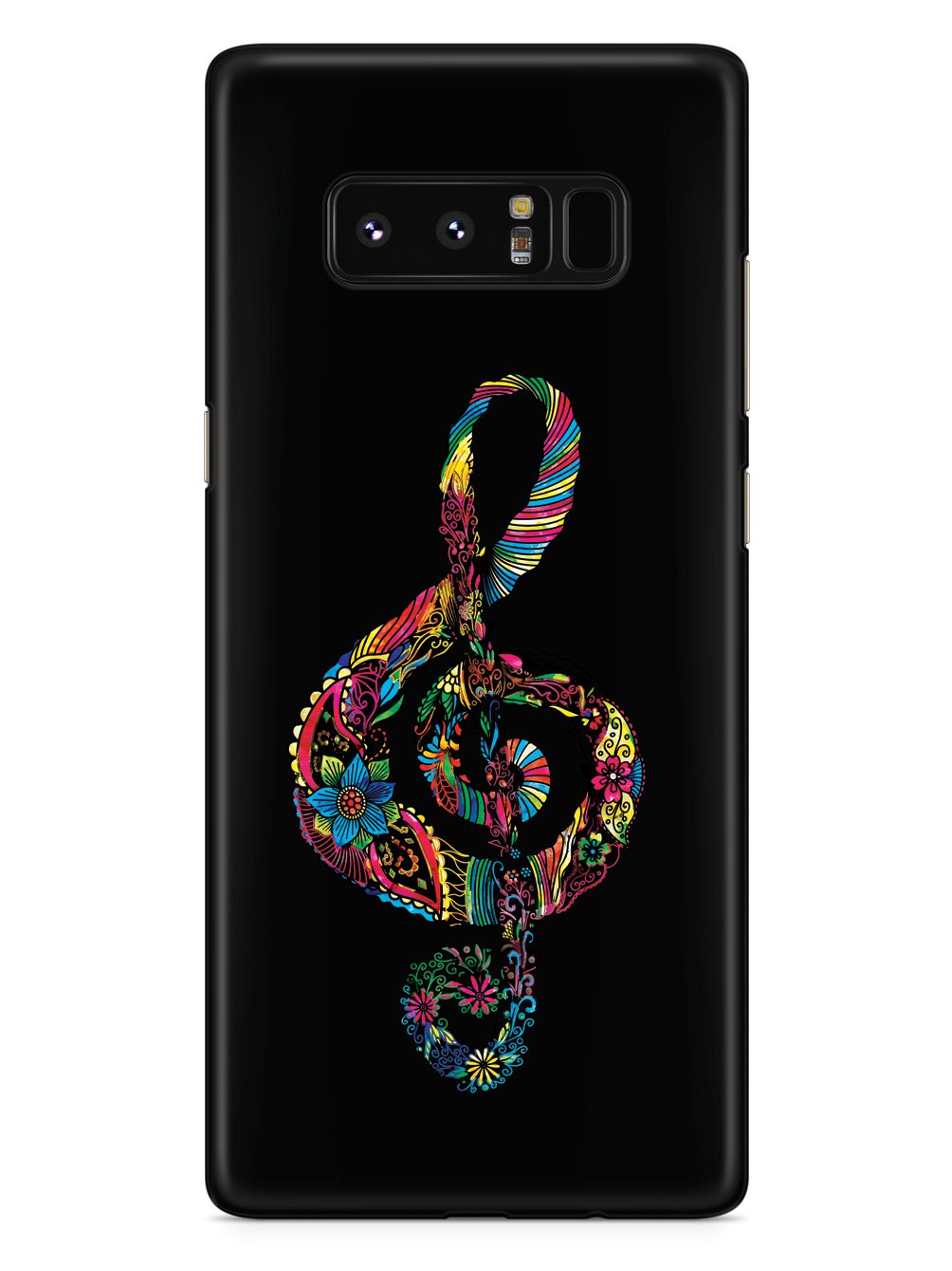 Doodle Treble Clef - Black Case